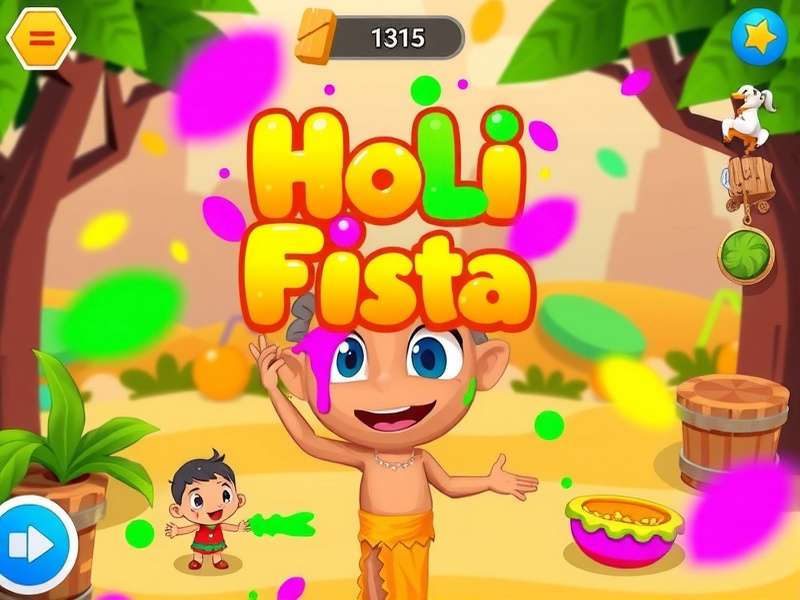 Holi Fiesta Fun Game Features